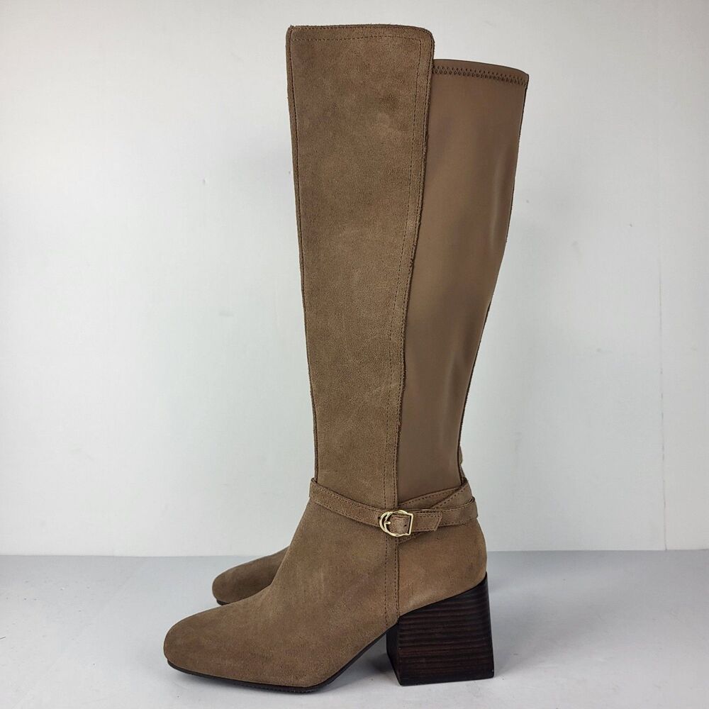 Blondo Twyla Women's Knee High Boots Waterproof Suede Taupe Size 7M - Picture 2 of 16